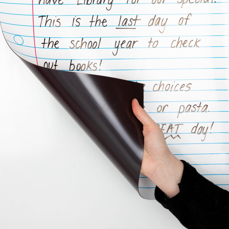 Really Good Stuff Jumbo Dry Erase Magnetic Notebook Page - 1 Sheet, 17" x 22", for Whiteboard or Fridge, Classroom Essentials & Must Have, Home, School, & Office - Image 4